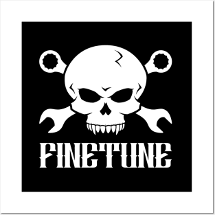 Skull 'n' Tools 2 - Finetune (white) Posters and Art